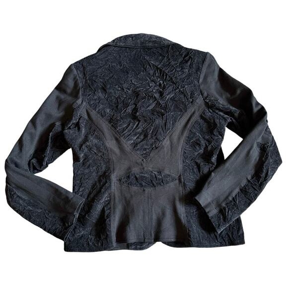 Women’s Icelandic Design Fitted Western Jacket Blazer Medium Crushed Velvet - Picture 2 of 4